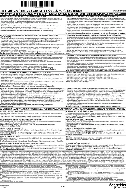 schneider施耐德TM172E12R _ TM172E28R - M172 Optimized & Performance Expansion_ 说明书